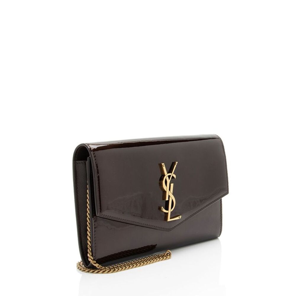 Saint Laurent Patent Leather Monogram Uptown Chain Wallet - Picture 2 of 11
